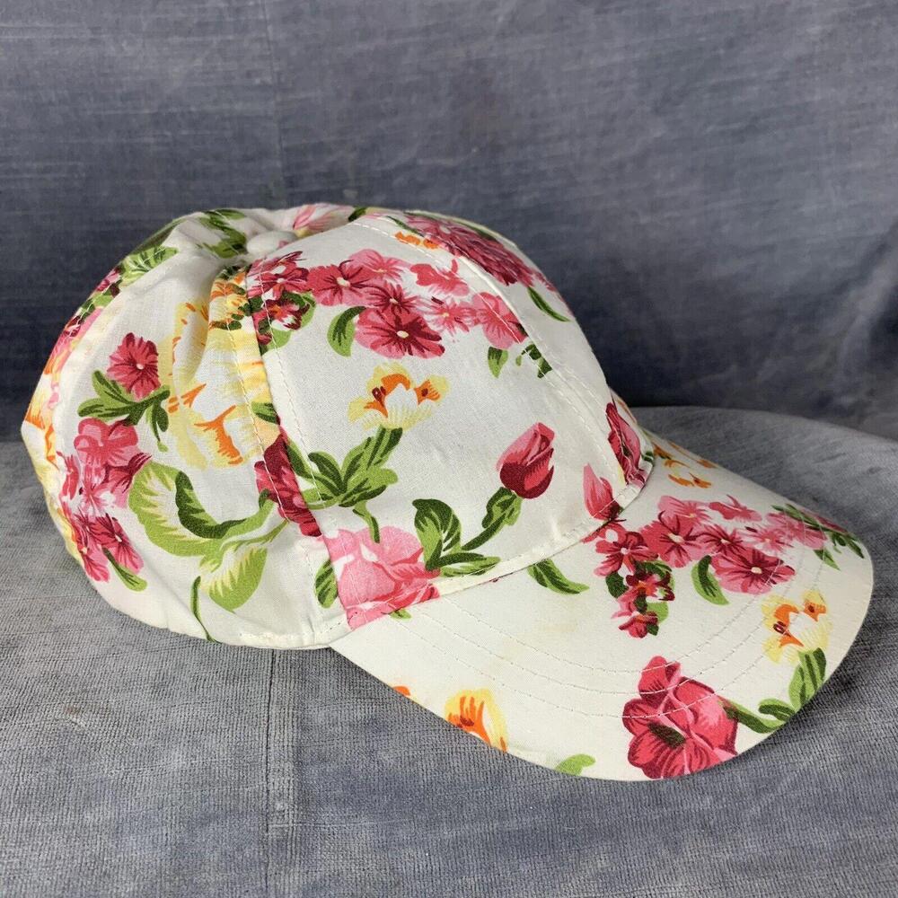 George Ladies Pink Floral Print Baseball Hat One Size